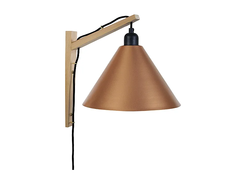 Applique TOSEL ,bois,naturel,H30xD 30xP30cm