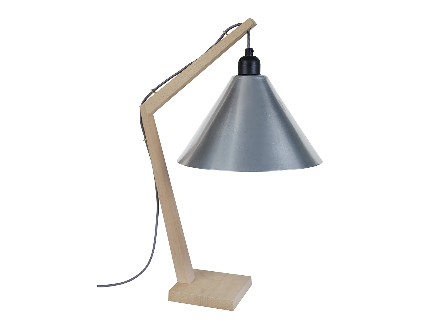 Abajur TOSEL PISTACHE tecido certo branco D25 x  H53  cm