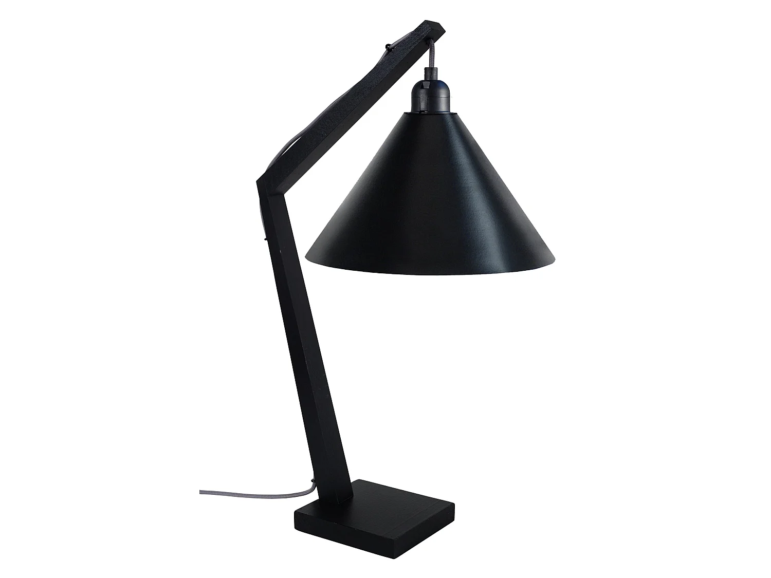 Abajur TOSEL PISTACHE tecido certo preto D25 x  H53  cm