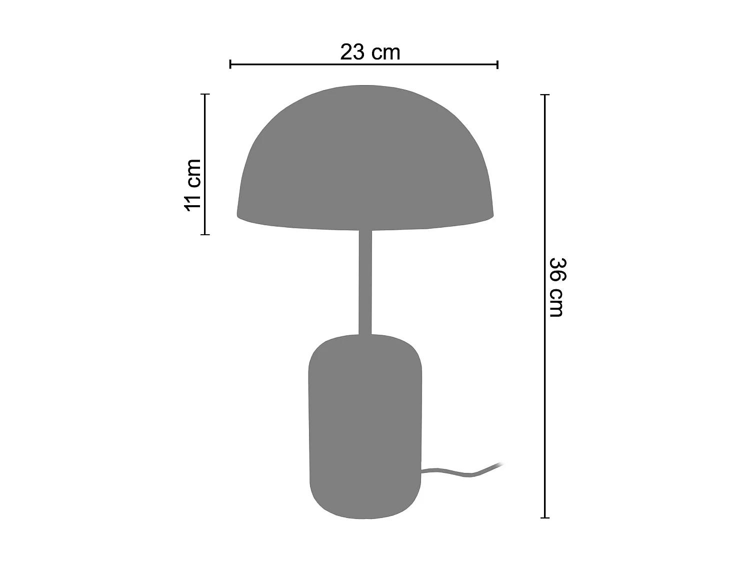 Lámpara de Mesa  TOSEL ,madera,natural,A36xD23xP23 cm