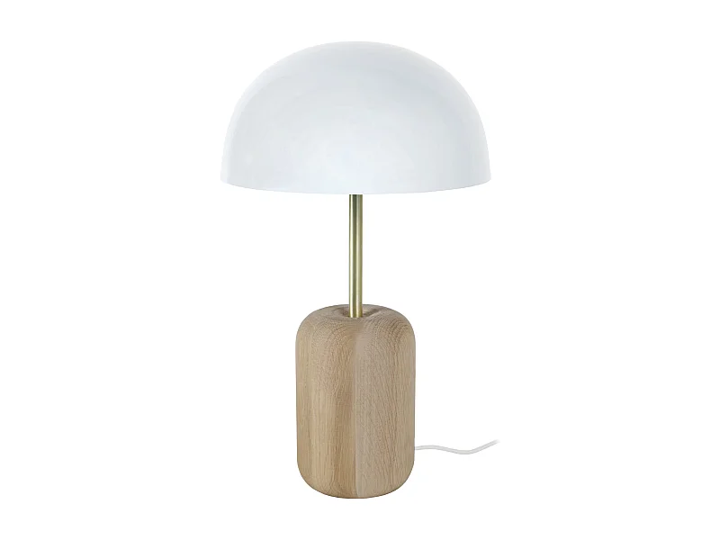 Lampe a Poser TOSEL ,bois,naturel,H36xD23xP23cm