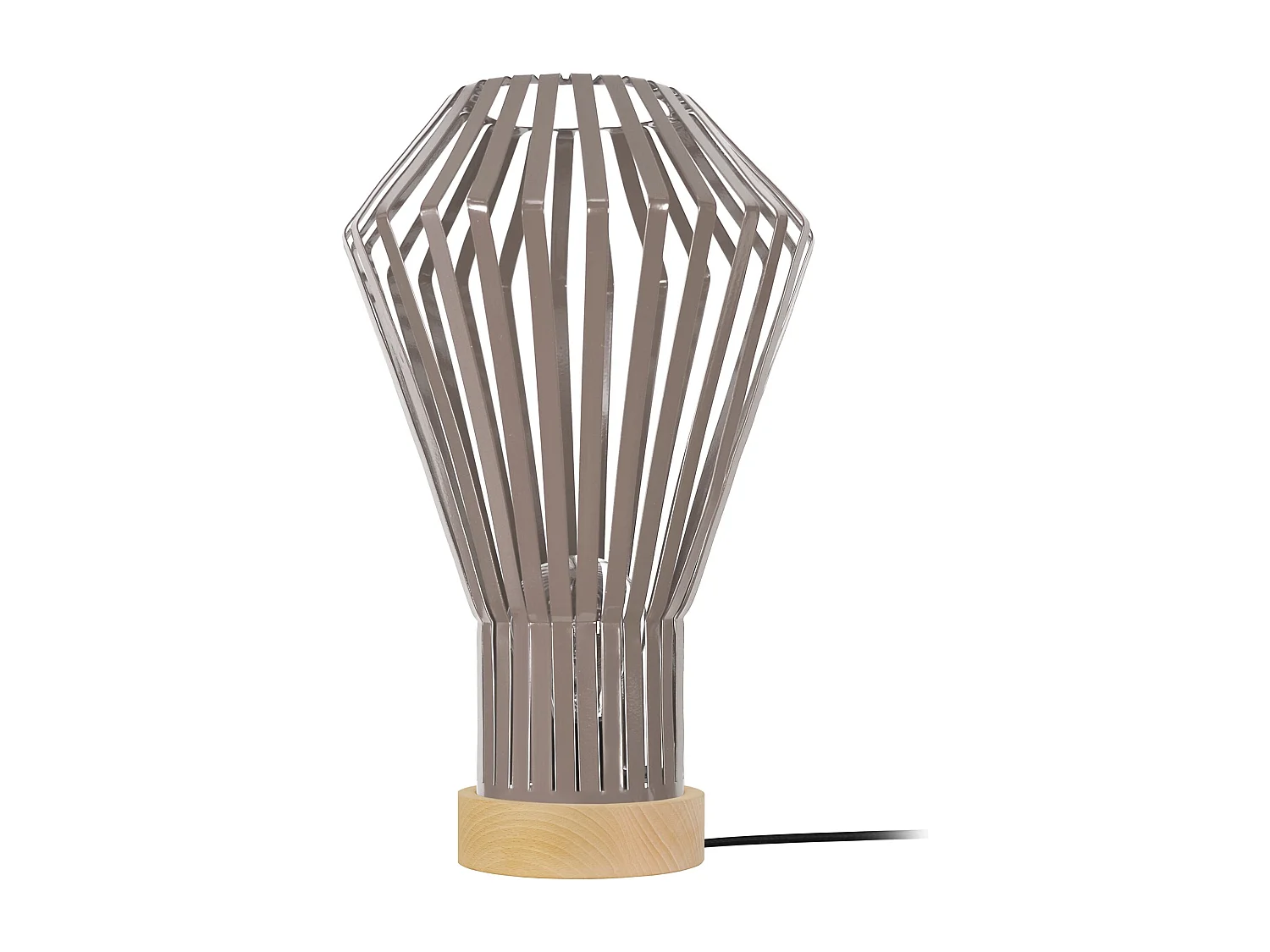 Abajur TOSEL SKARA tecido coluna acinzentado D30 x  H52  cm