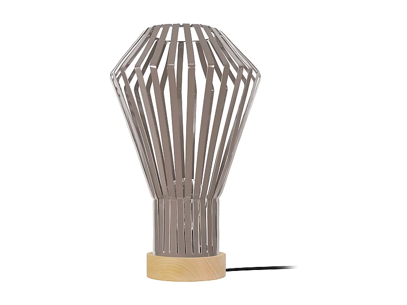 Abajur TOSEL SKARA tecido coluna acinzentado D30 x  H52  cm