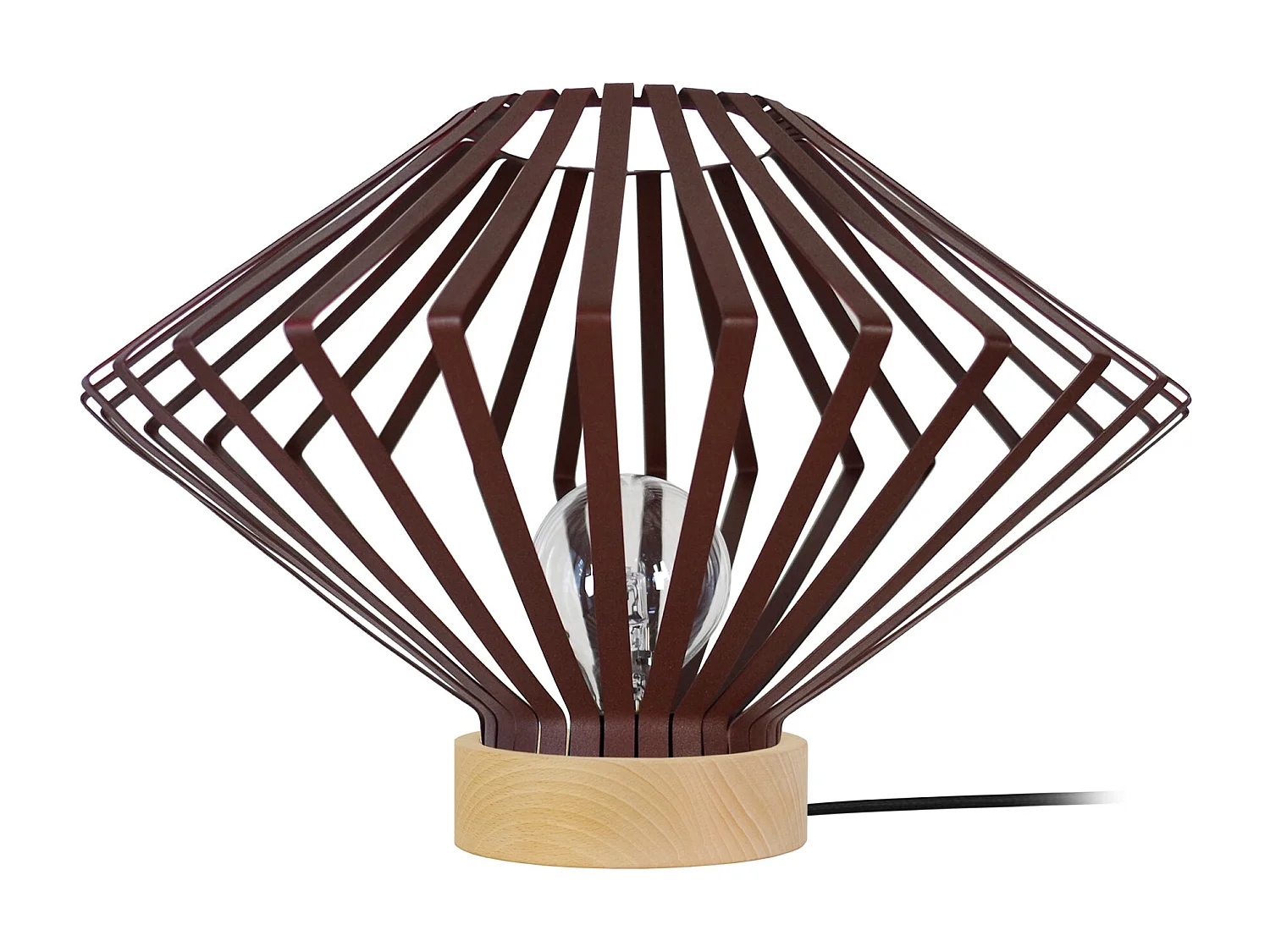 Candeeiro de mesa TOSEL CRAPAROLA tecido com fio bege D35 x  H52  cm