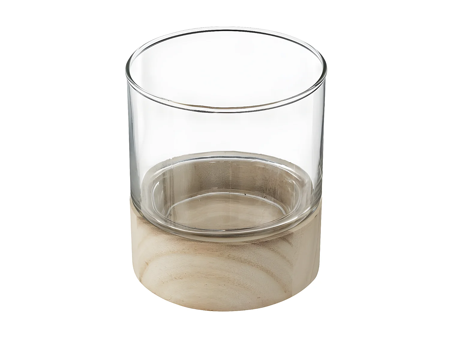 Lot de 3 Photophores en Verre "Eté" 20cm Transparent