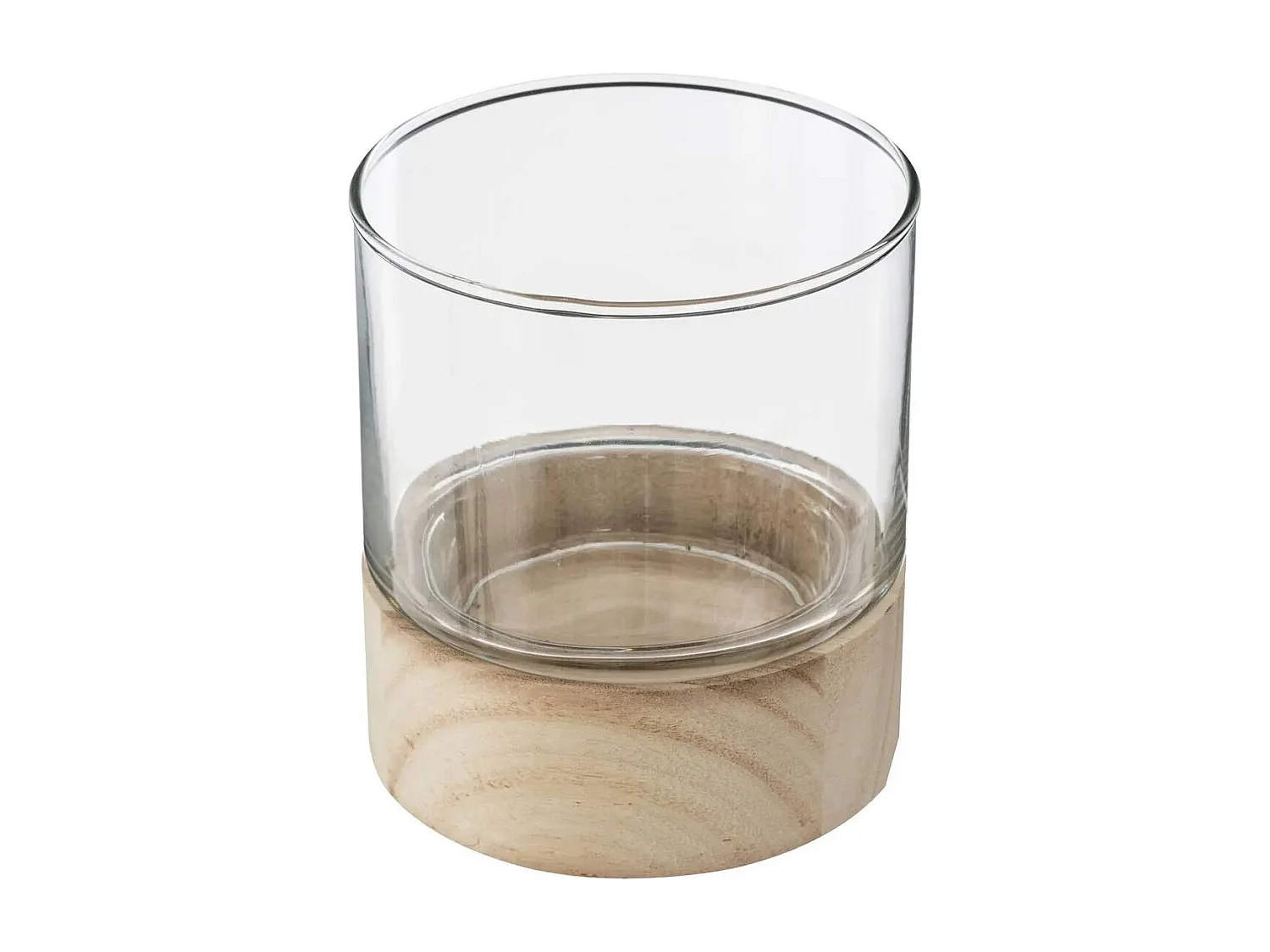 Lot de 3 Photophores en Verre "Eté" 20cm Transparent