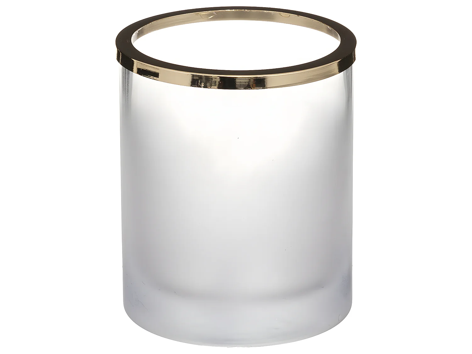 Photophore Déco en Verre Givré "Artif" 12cm Blanc