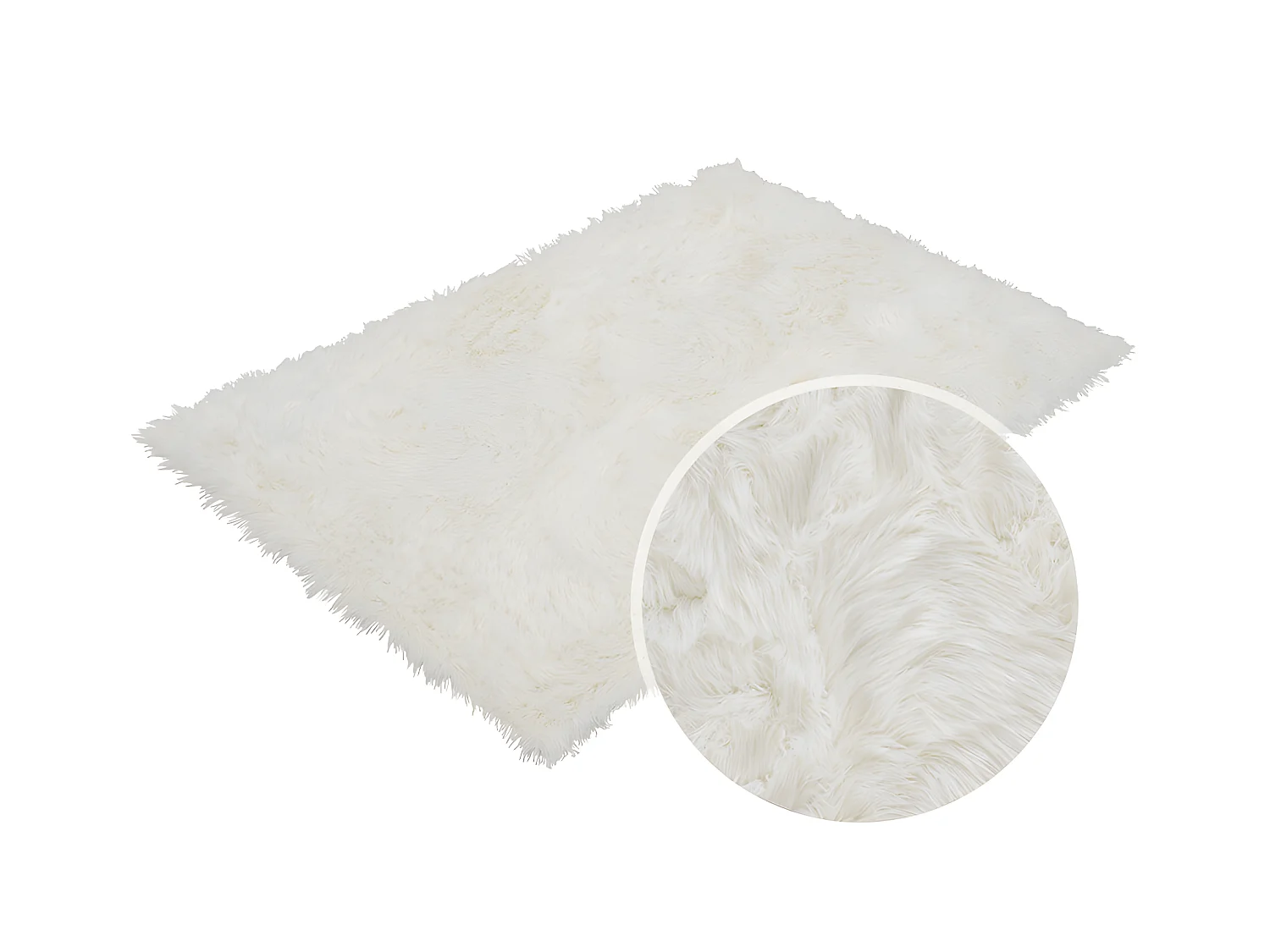 Tapis imitation peau de mouton SHEEP - 120 x 170 cm - blanc