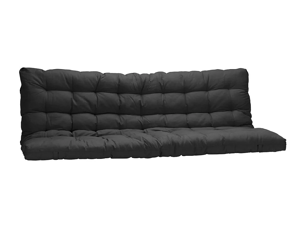 Futon 135 x 190 cm spécial banquette lit ép.10cm - Noir - MODULO