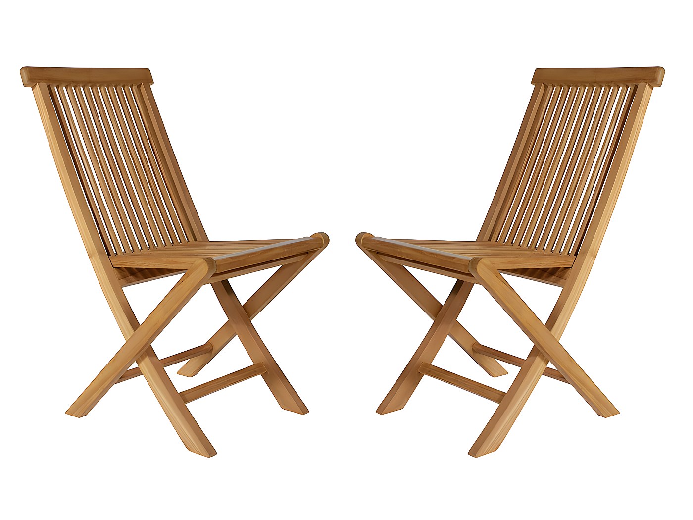 Garten Klappstuhl 2er-Set Teak BYBLOS günstig online kaufen