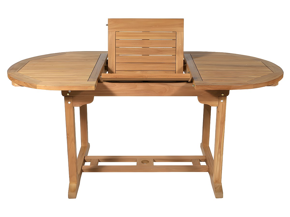 Mesa de comedor de jardín extensible de teca BYBLOS
