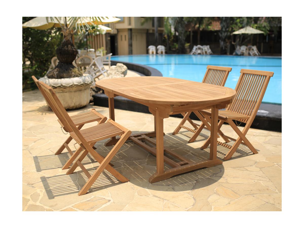 Garten Esstisch Teak BYBLOS Ausziehbar B 180240cm