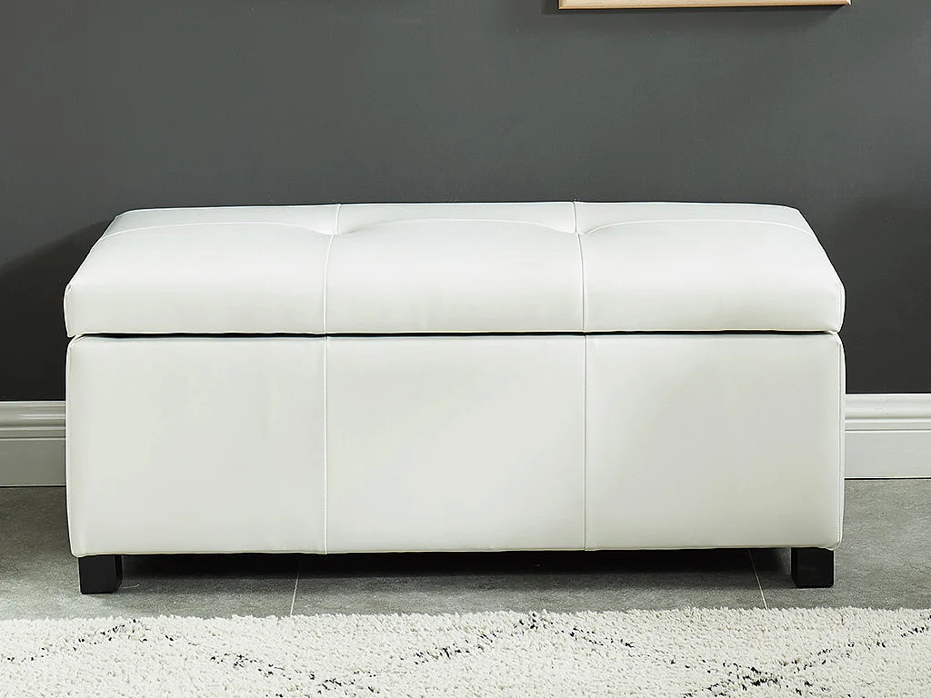 Banc coffre simili FILIPPO - Blanc