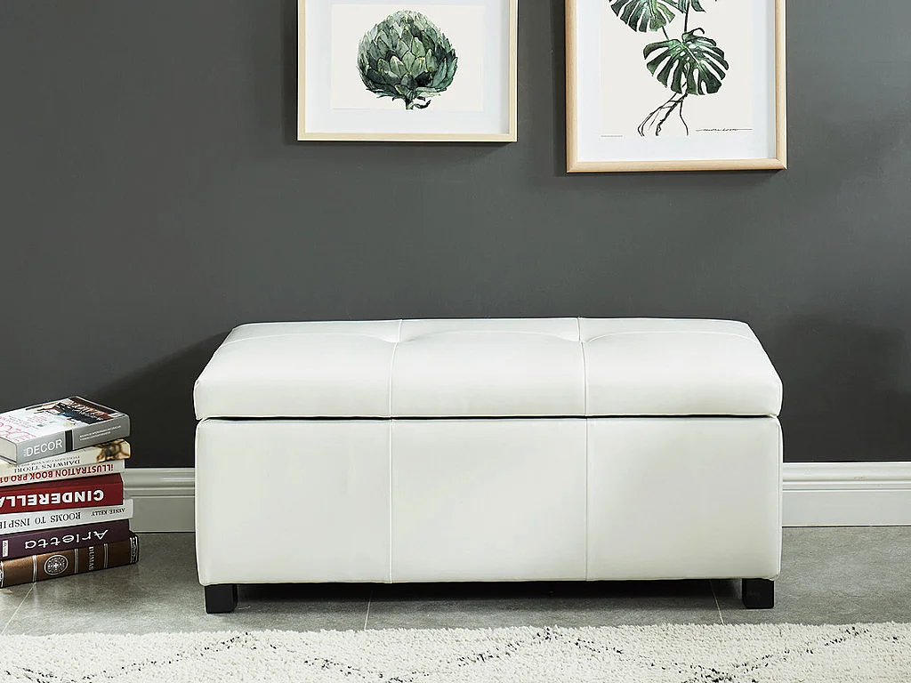 Banc coffre simili FILIPPO - Blanc