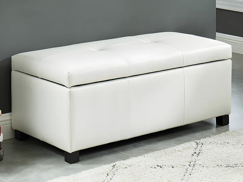 Banc coffre simili FILIPPO - Blanc
