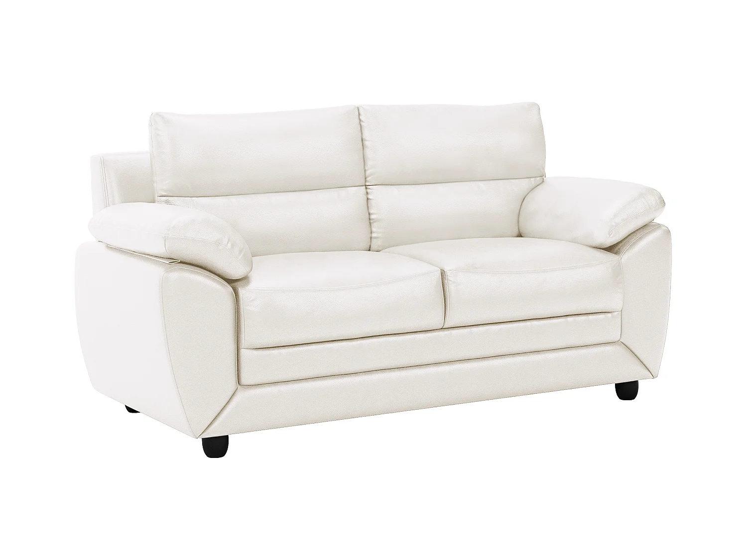 Kanapa 2-osobowa MANOA z ekoskóry– Biały