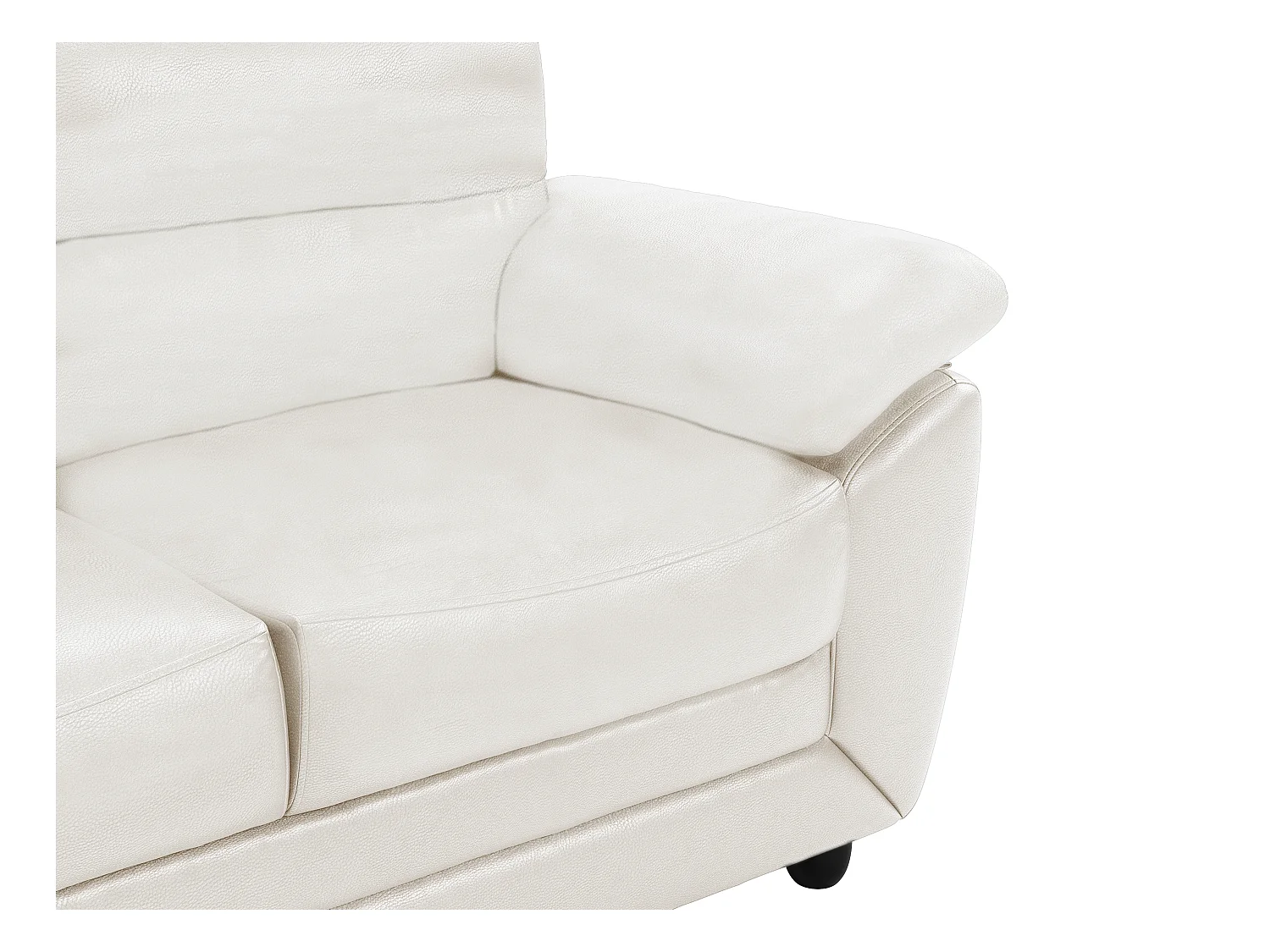 Kanapa 2-osobowa MANOA z ekoskóry– Biały