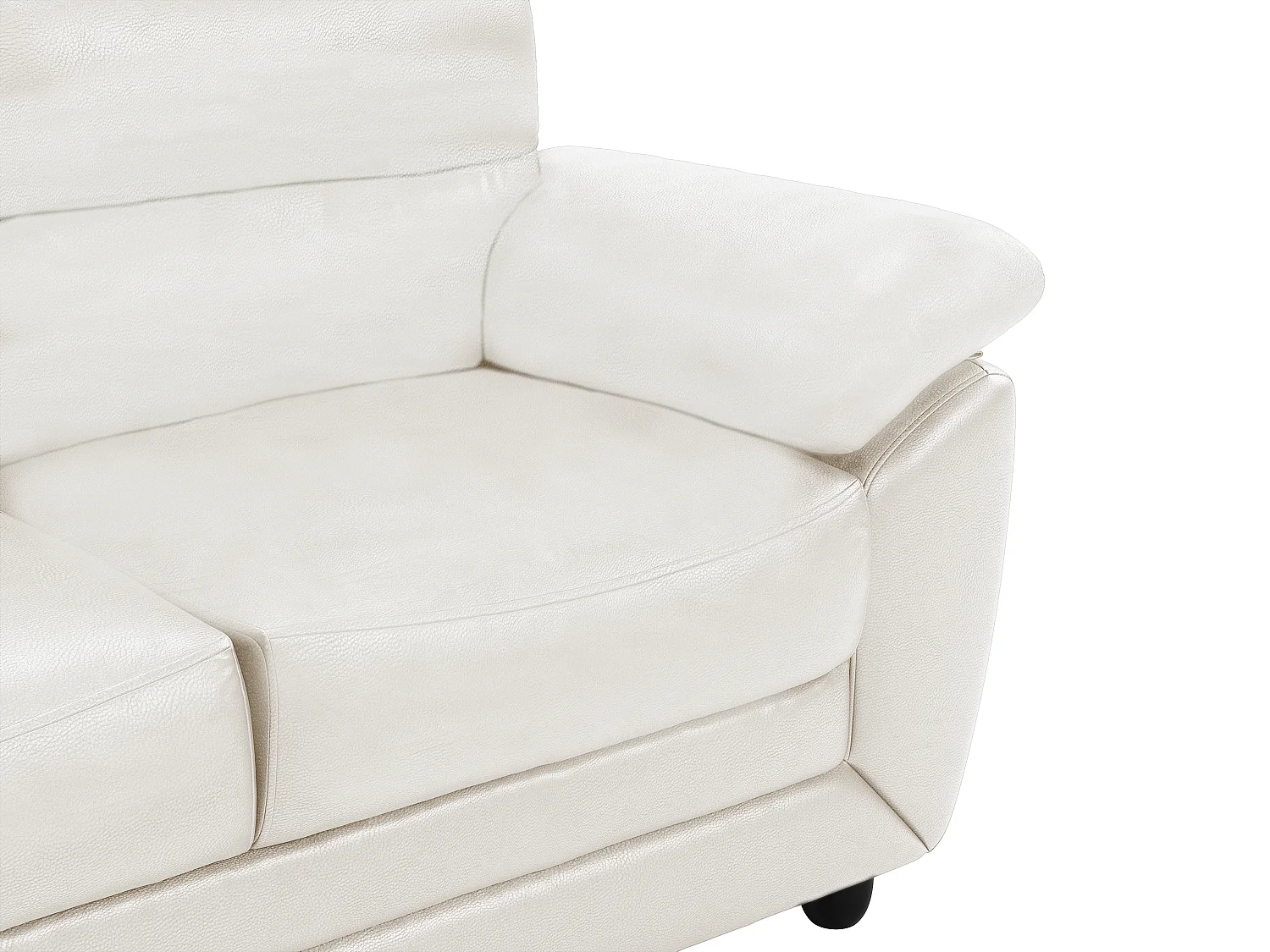 Canapé 2 places MANOA en simili - Blanc