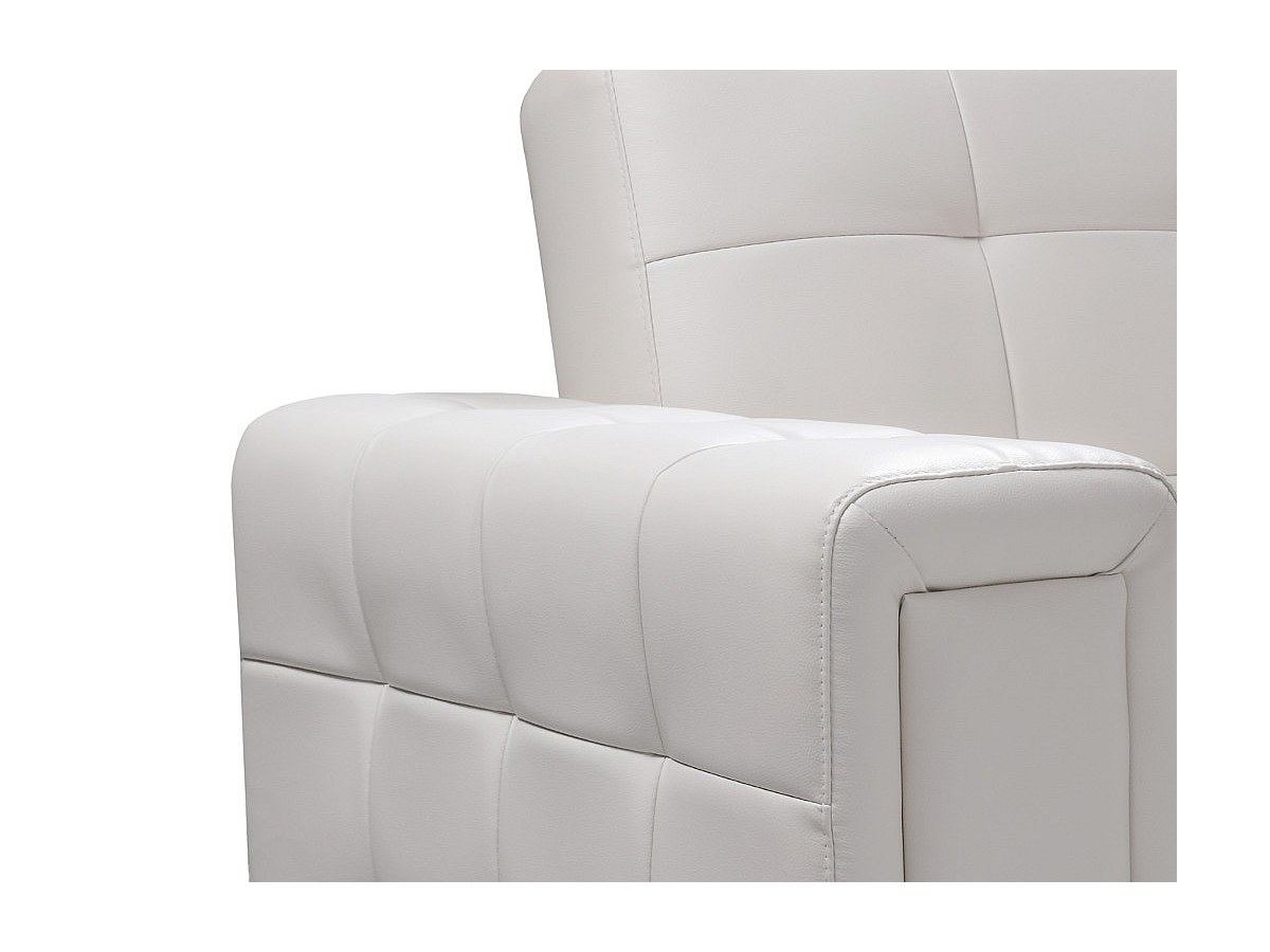 Sofá piel sintética blanco con cofre+puf cofre ORIGAMI III