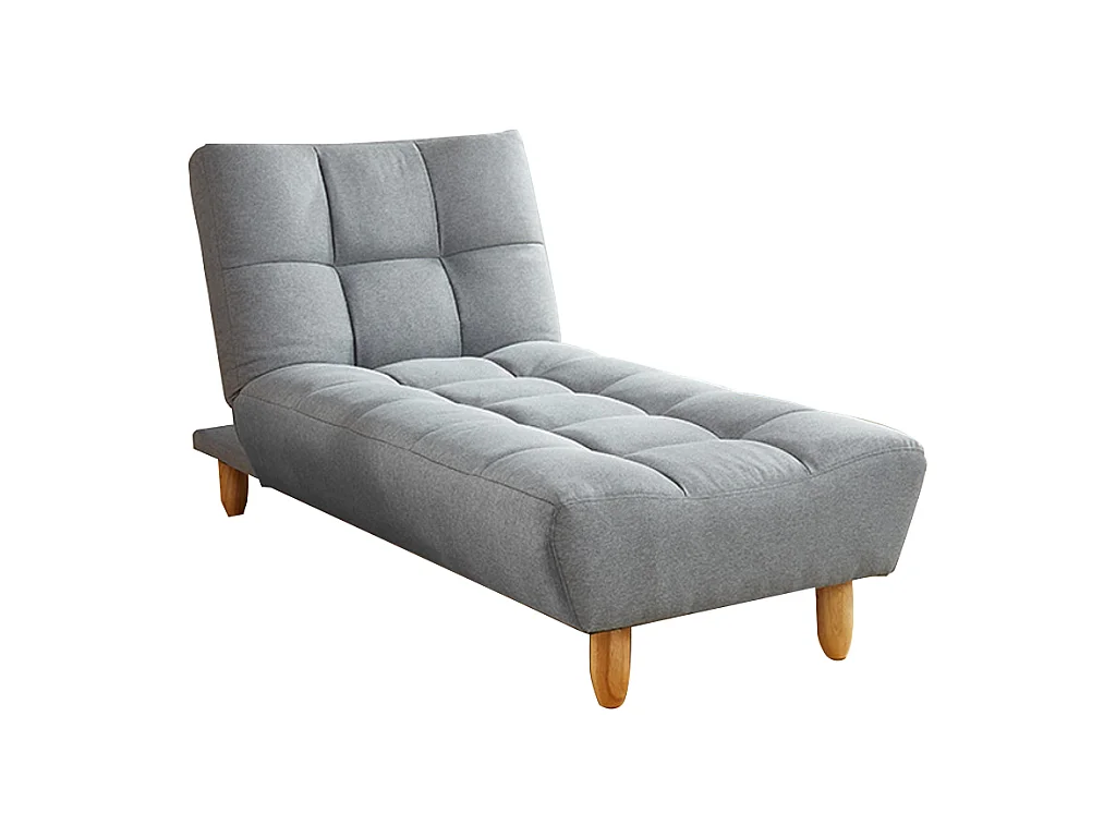 Aanpasbare bedbank van stof ESTEBAN - grijs