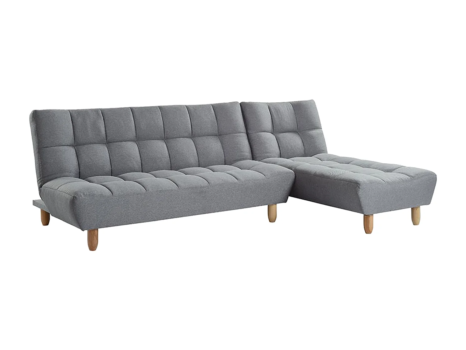 Modulierbares Schlafsofa Klappsofa - Stoff - Grau - ESTEBAN