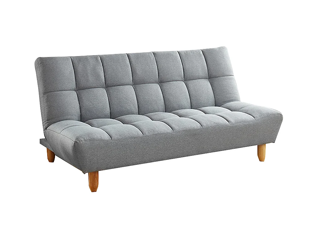Modulierbares Schlafsofa Klappsofa - Stoff - Grau - ESTEBAN