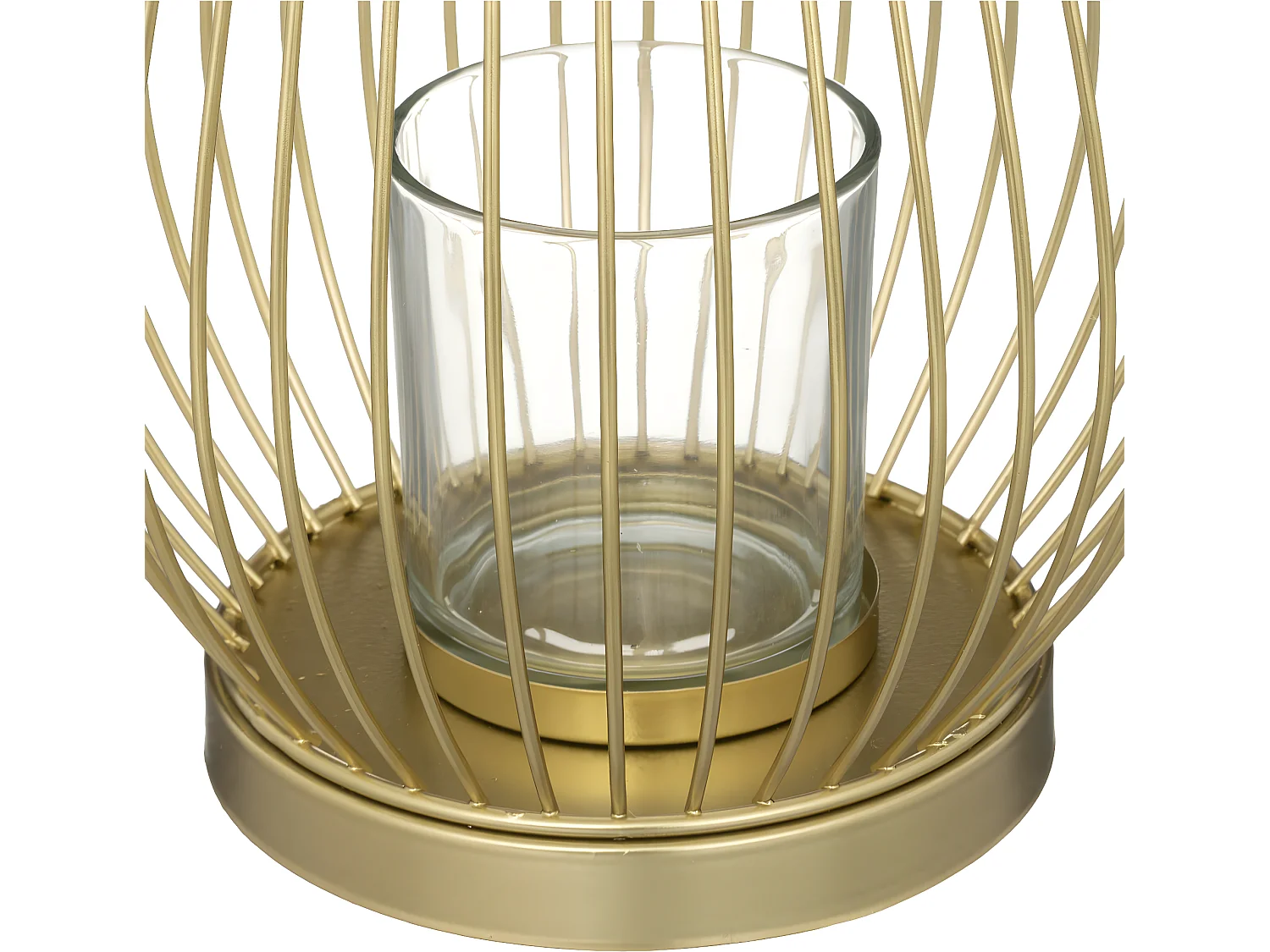 Photophore Design en Métal "Filaire" 23cm Or