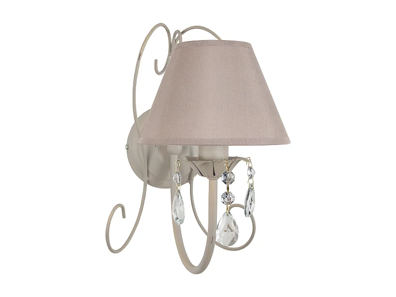 Aplique TOSEL PAMPILLES tecido braço taupe D25 x  H9  cm