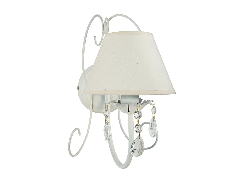 Aplique TOSEL PAMPILLES tecido braço branco D25 x  H9  cm