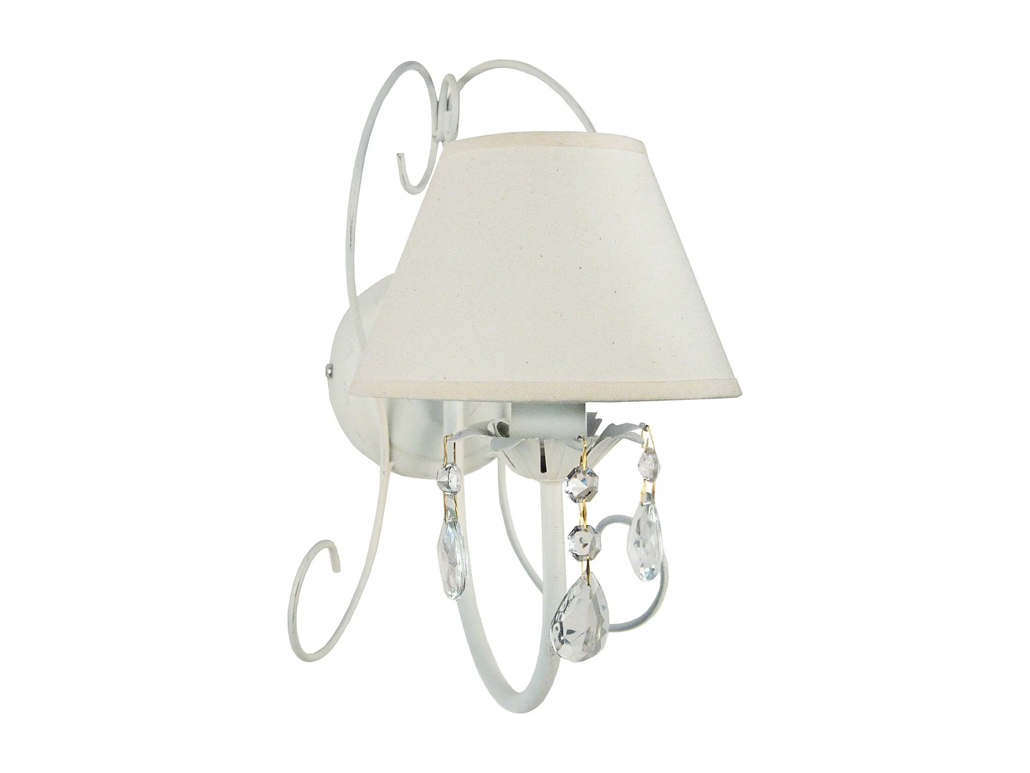 Aplique TOSEL PAMPILLES tecido braço branco D25 x  H9  cm