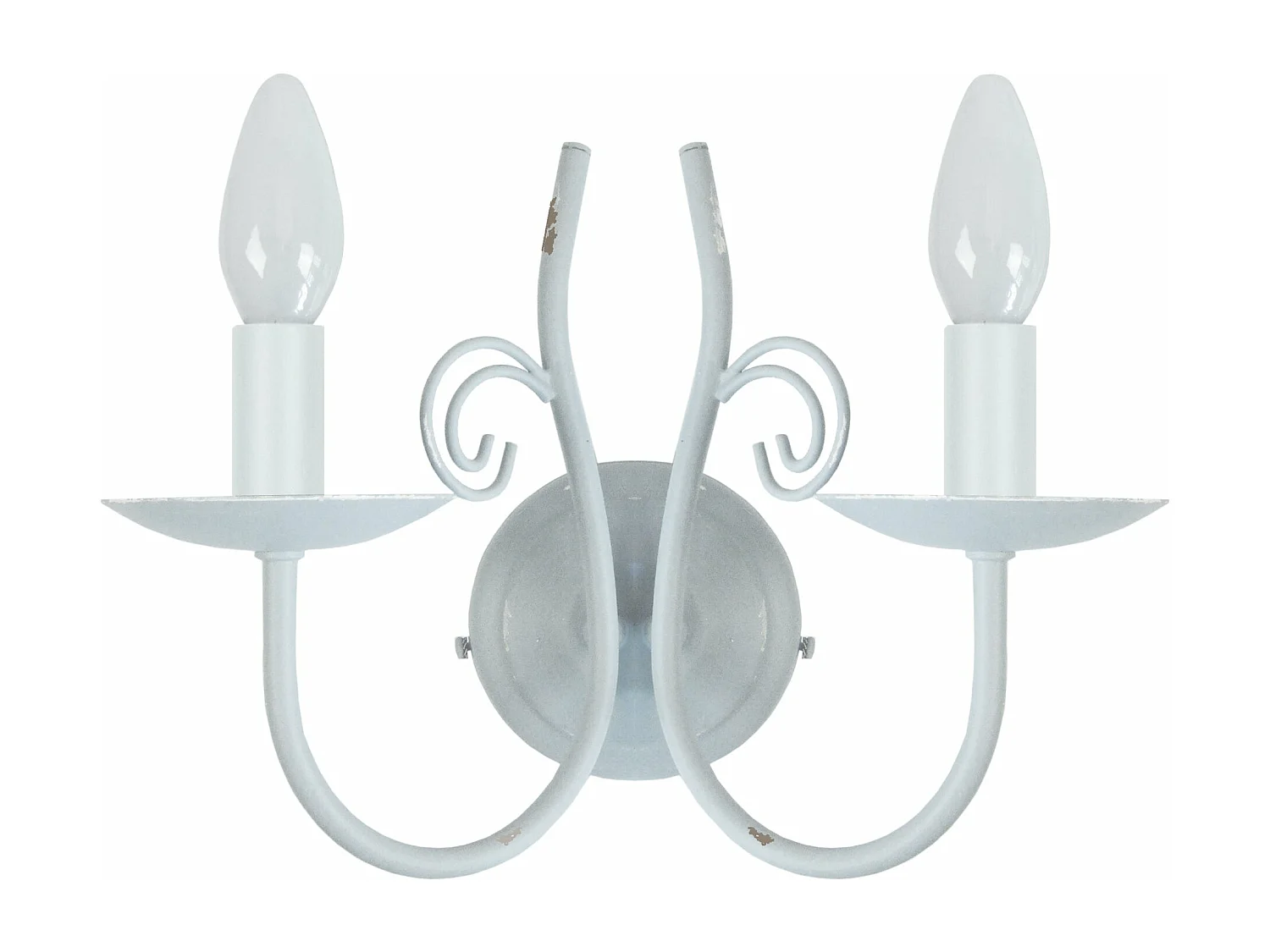 Applique, bougie métal ivoire 31cm.