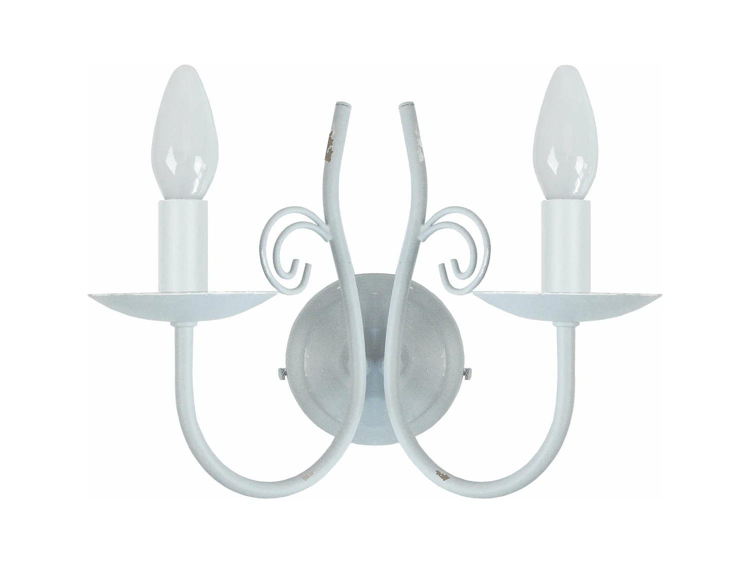 Applique, bougie métal ivoire 31cm.