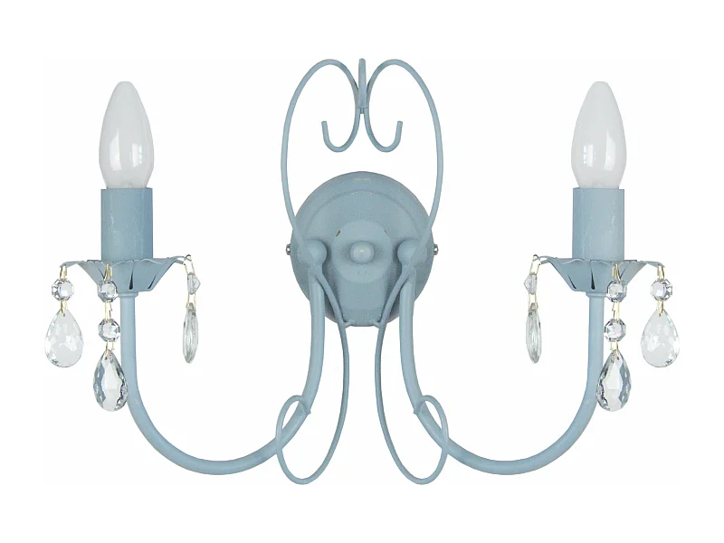 Aplique TOSEL PAMPILLES vidro braço durante D25 x  H9  cm