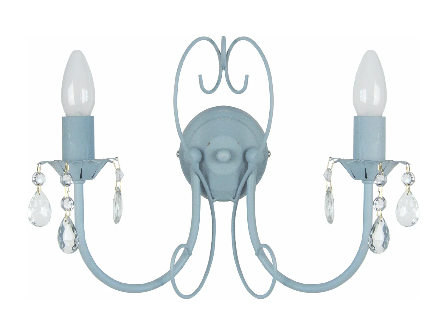 Aplique TOSEL PAMPILLES vidro braço durante D25 x  H9  cm