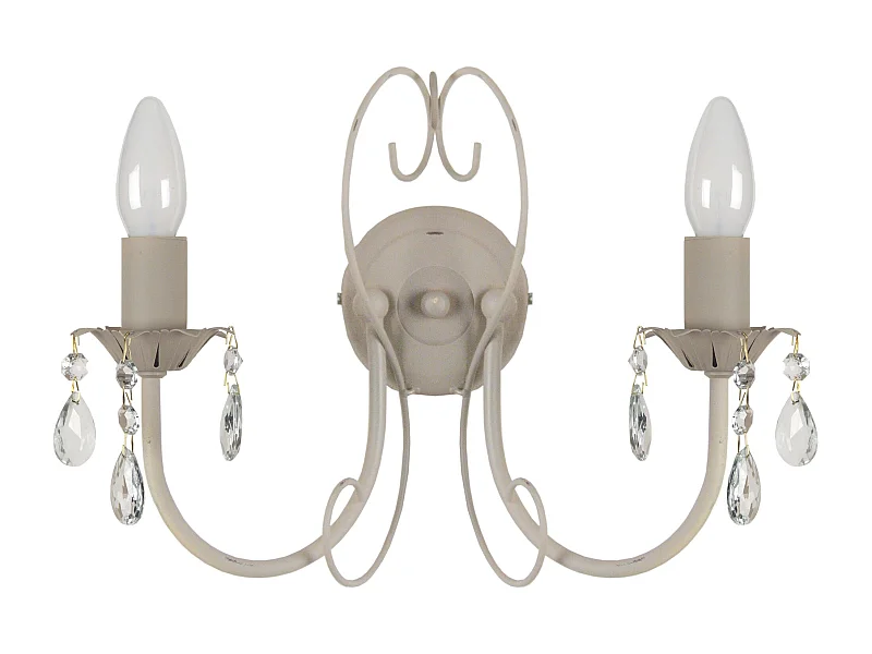 Aplique TOSEL PAMPILLES vidro braço vidro D25 x  H9  cm