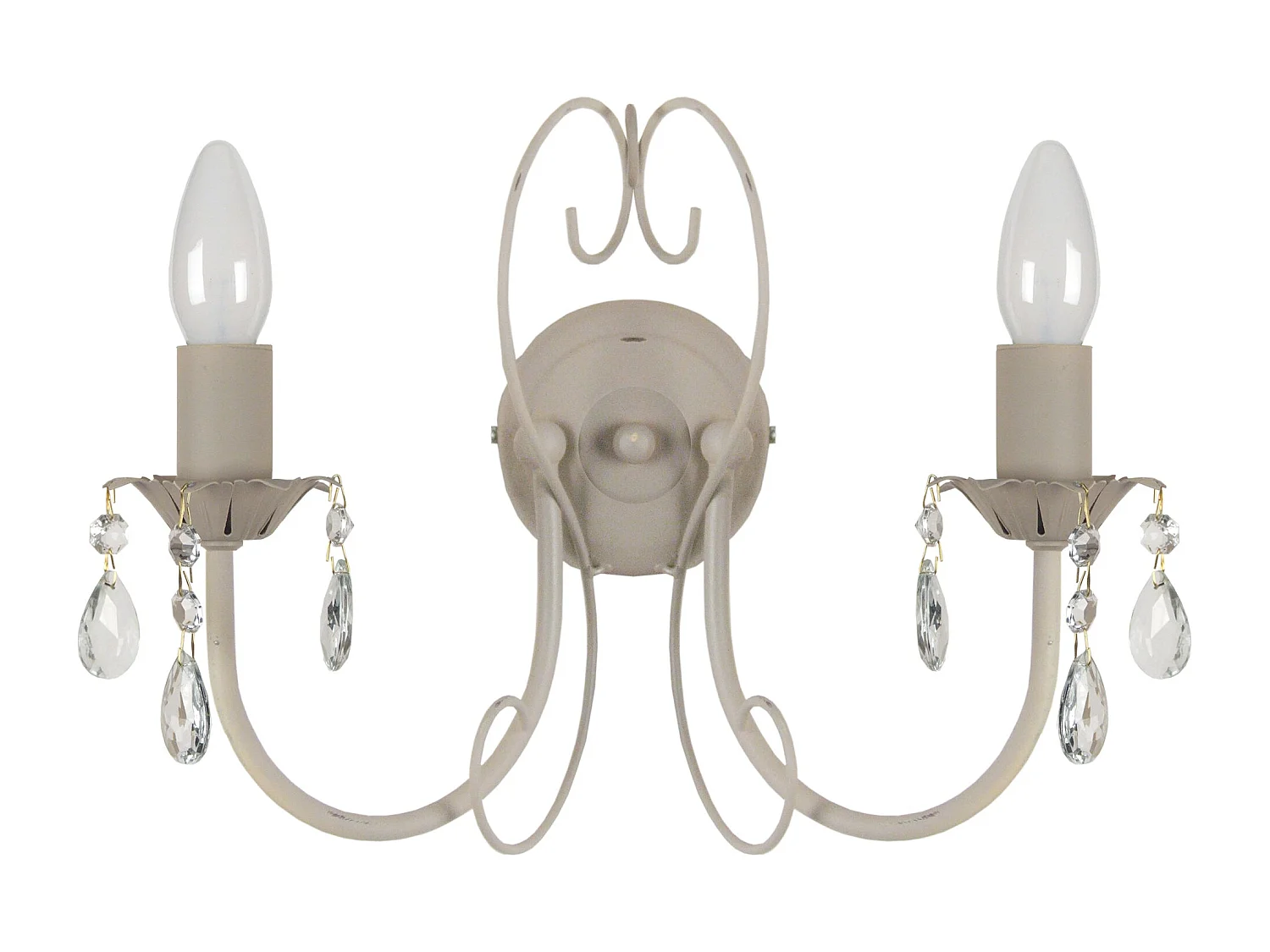 Aplique TOSEL PAMPILLES vidro braço vidro D25 x  H9  cm