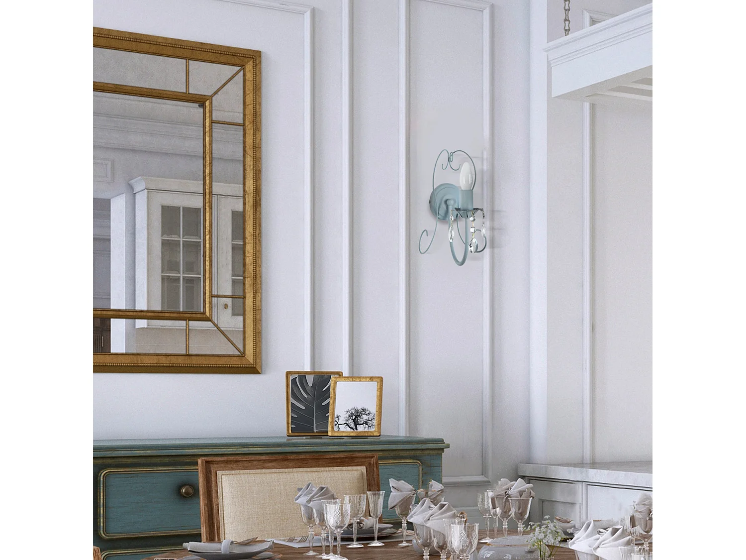 Aplique TOSEL PAMPILLES tecido braço durante D25 x  H9  cm