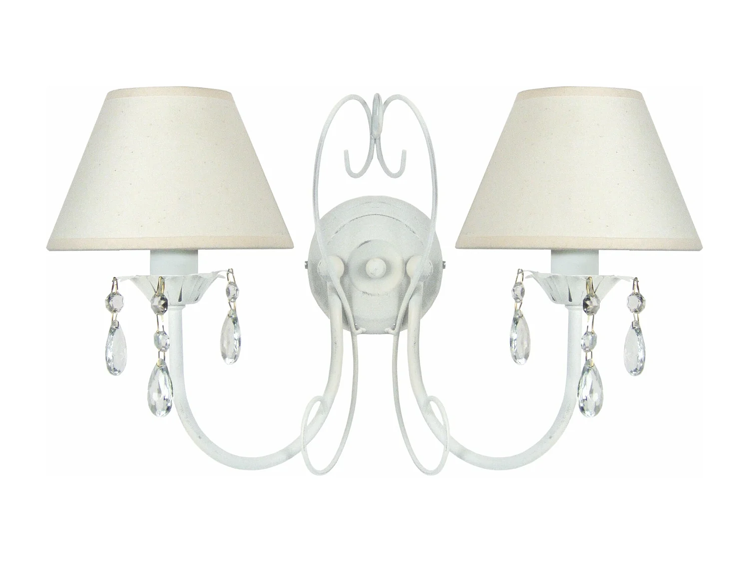 Aplique TOSEL PAMPILLES vidro braço cinza D25 x  H9  cm