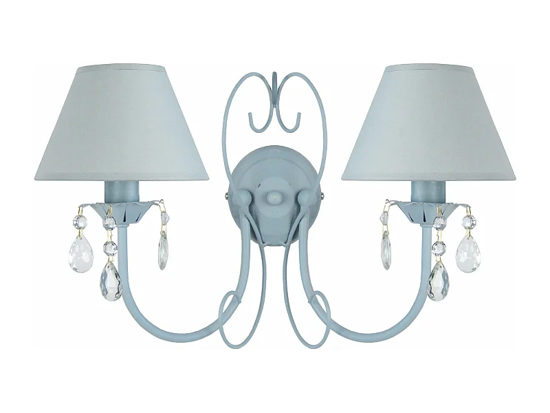 Aplique TOSEL PAMPILLES vidro braço branco D25 x  H9  cm