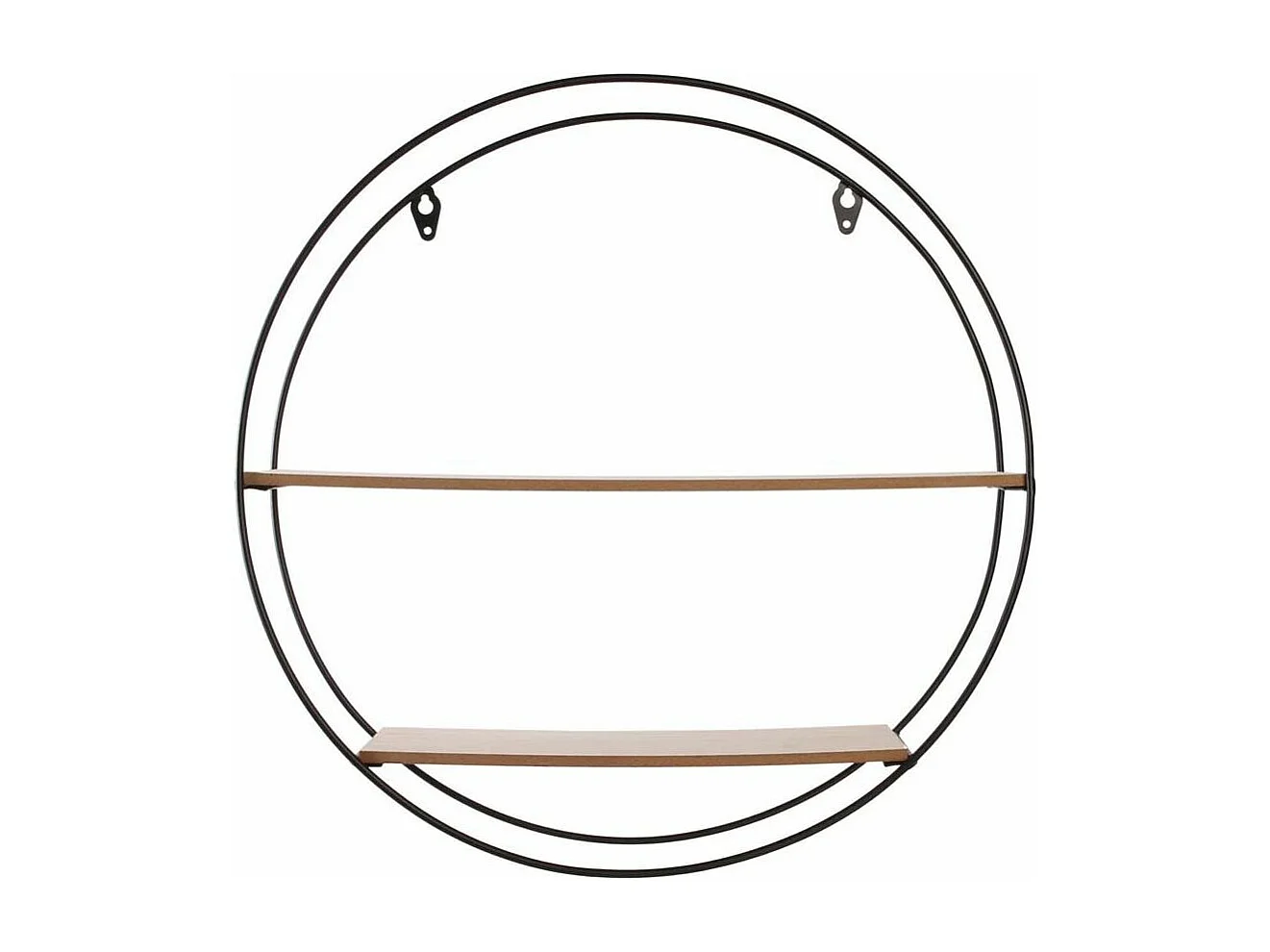 Étagère Murale Design "2 Niveaux" 40cm Naturel