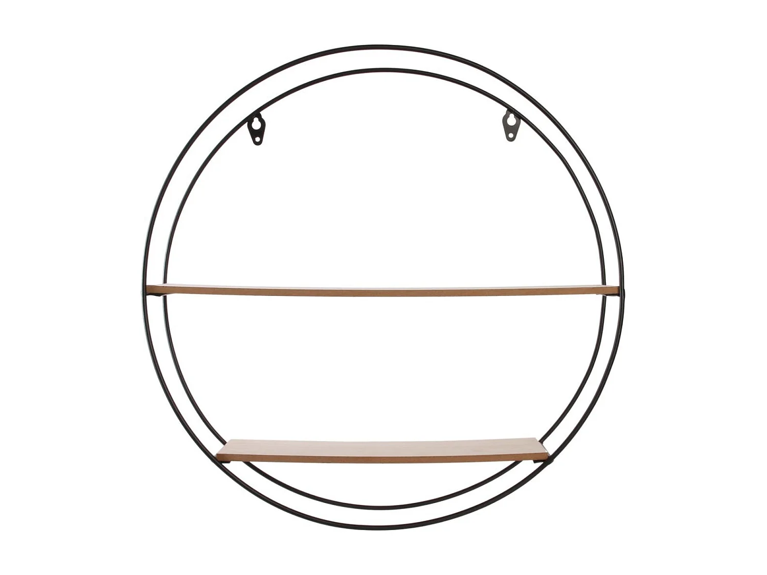 Étagère Murale Design "2 Niveaux" 40cm Naturel