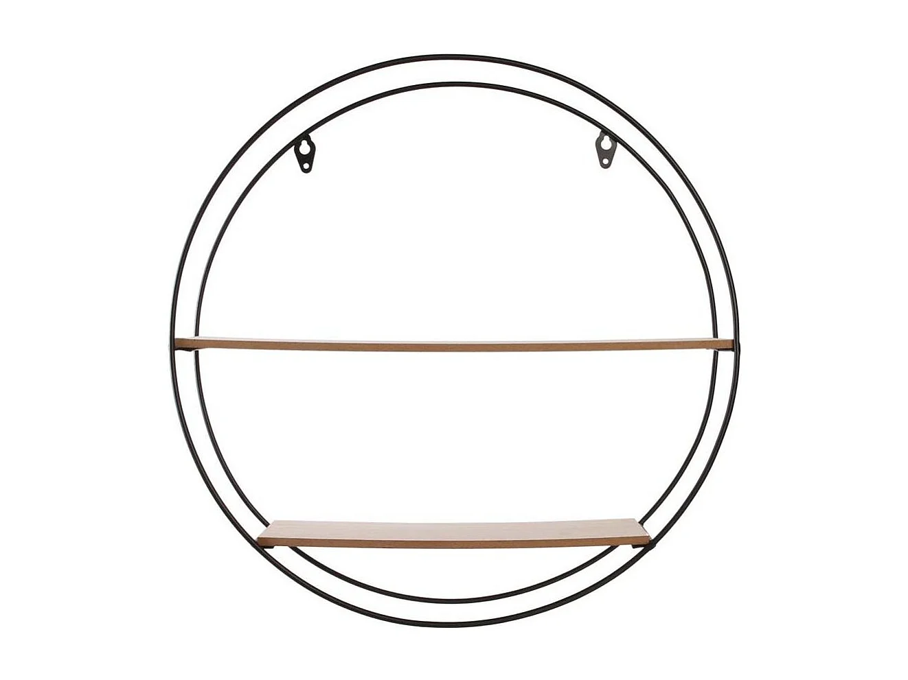 Étagère Murale Design "2 Niveaux" 40cm Naturel