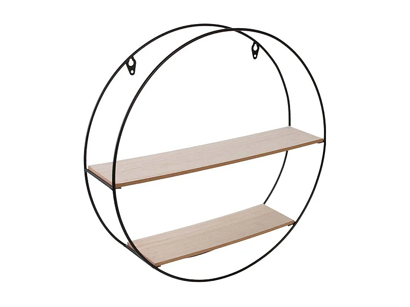 Étagère Murale Design "2 Niveaux" 40cm Naturel