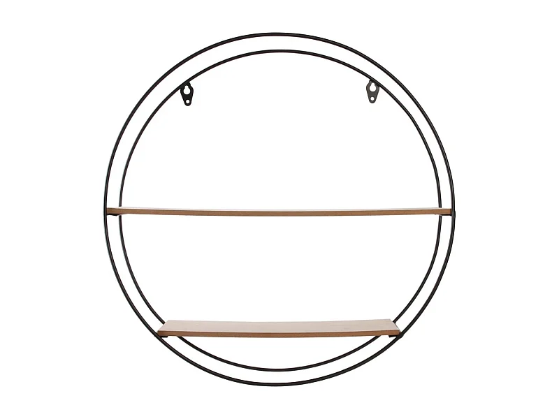 Étagère Murale Design "2 Niveaux" 40cm Naturel