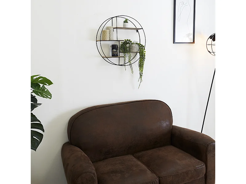 Étagère Murale Design "4 Niveaux" 50cm Naturel