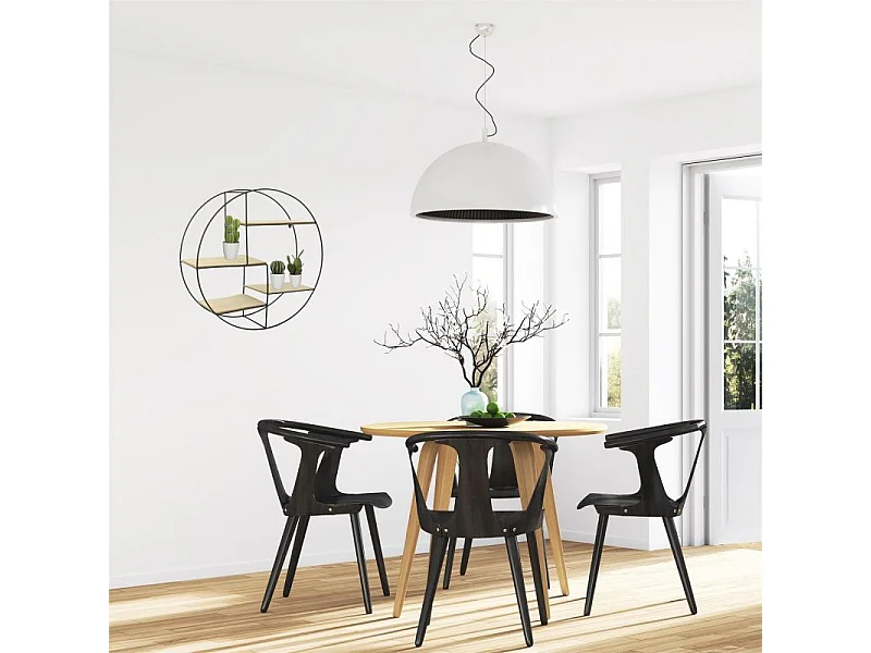 Étagère Murale Design "4 Niveaux" 50cm Naturel