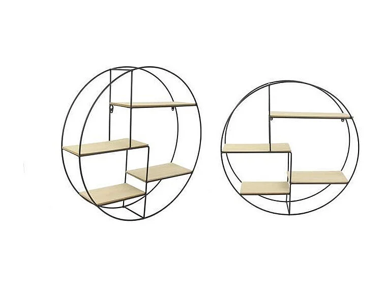 Étagère Murale Design "4 Niveaux" 50cm Naturel