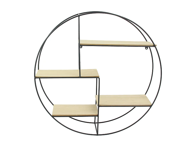 Étagère Murale Design "4 Niveaux" 50cm Naturel