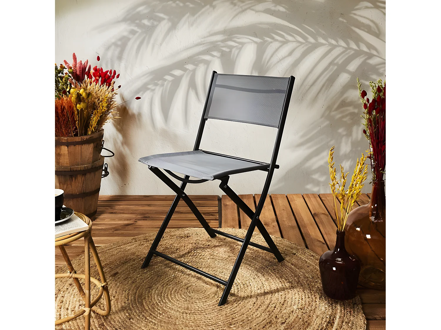 Chaise de jardin pliable en acier Elba (Lot de 2)