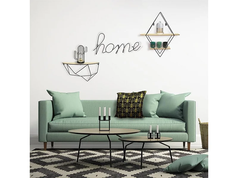 Étagère Murale Design "Losange" 46cm Naturel